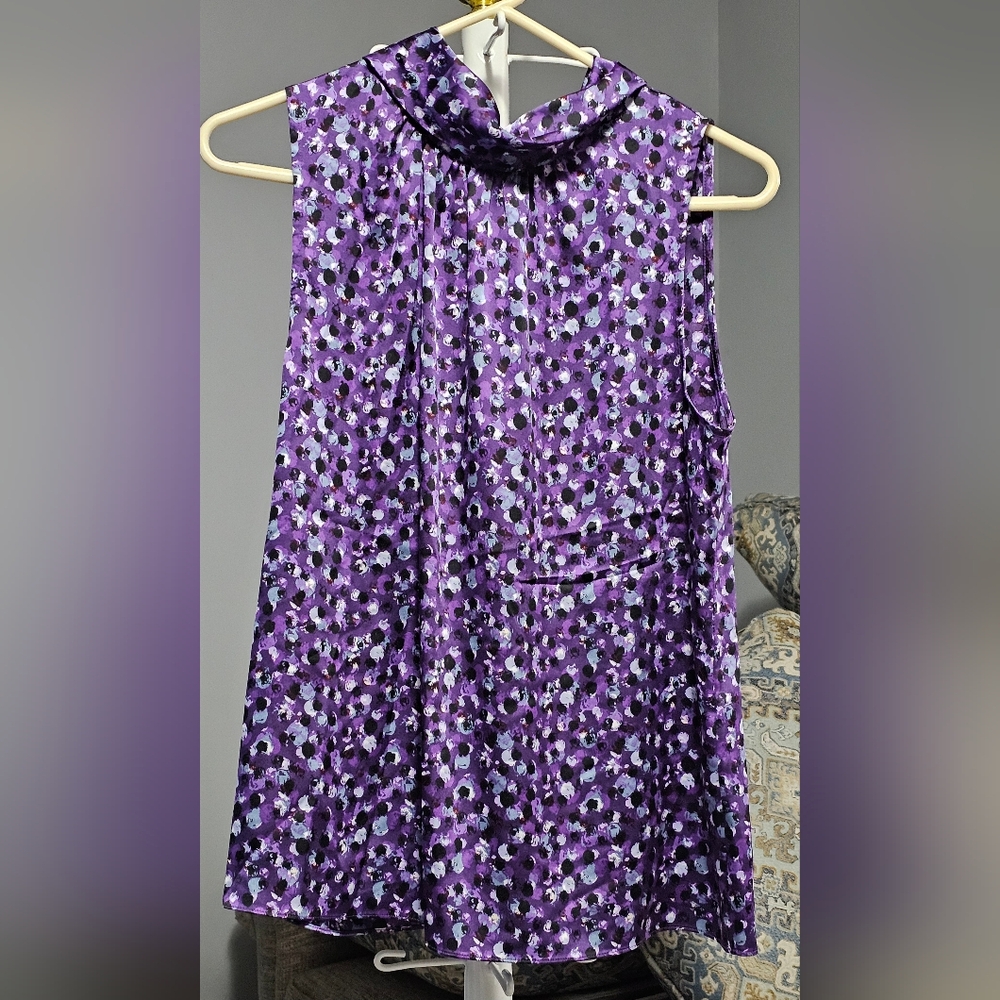 WHBM Sleeveless Tie-Back Shell Top Size Medium